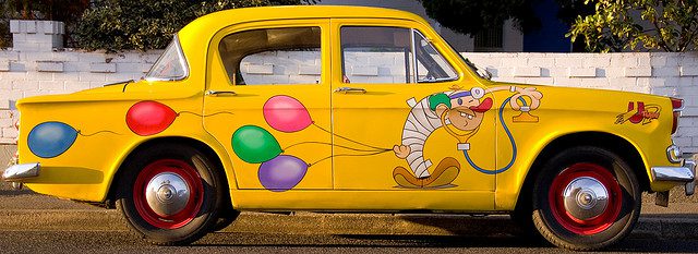 Image of a clown car by Oliver Gouldthorpe