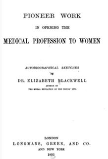 cover of Blackwell's Autobiographical Sketches