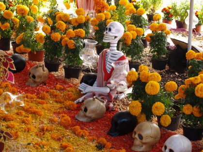 Día de los Muertos (Day of the Dead) ofrenda, Mexico City, UNAM (National Autonomous University of Mexico)
