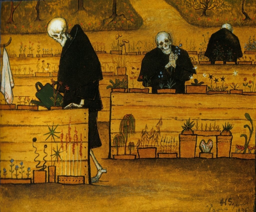 The Garden of Death. Painting by Hugo Simberg.