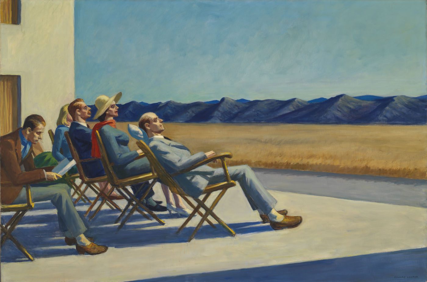 Edward Hopper's People in the Sun. Image for article on light vitamin D