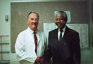 Dr. Barlow with Nelson Mandela