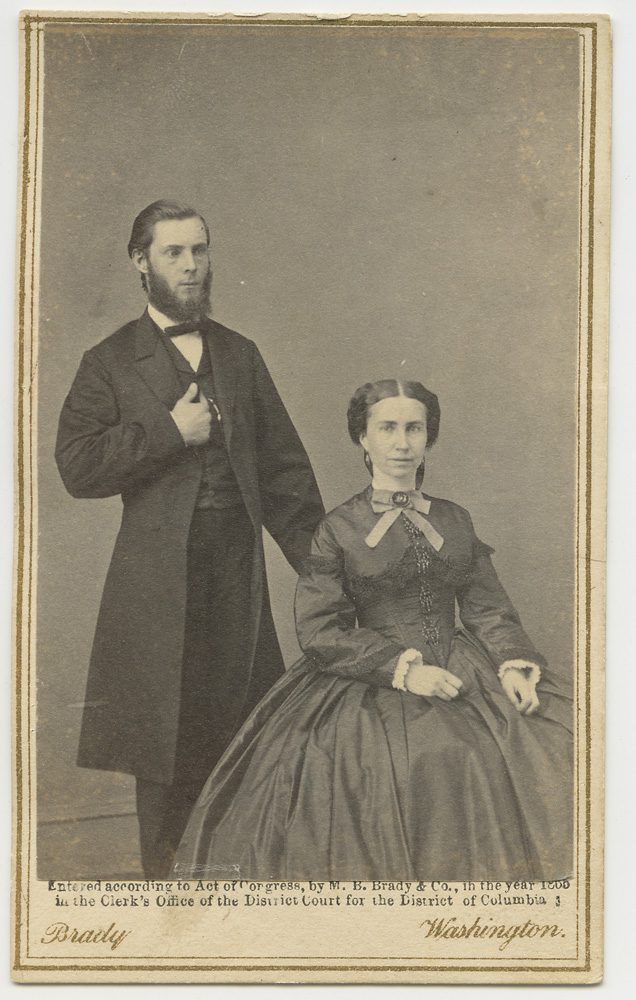 portrait of Clara Barton and John Elwell