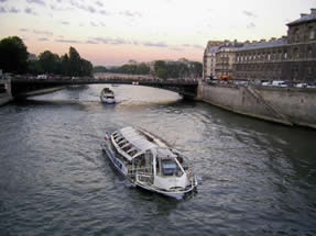 Two boats on Seine River