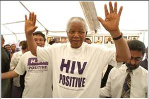 Mandela leading TAC ART access campaign. Source: Wikipedia, Treatment Action Campaign