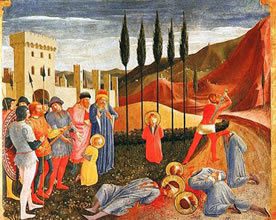 The martyrdom of Saints Cosmas and Damian