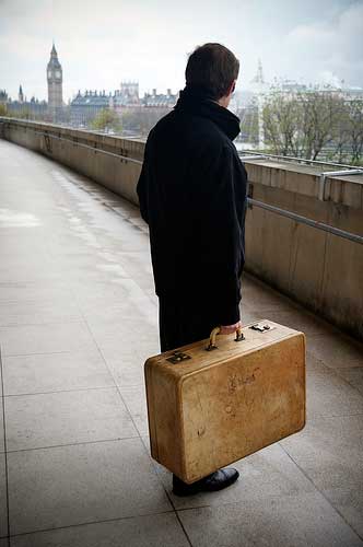 Man with suitcase