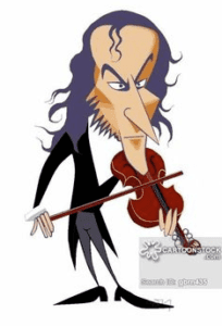 Caricature of Paganini