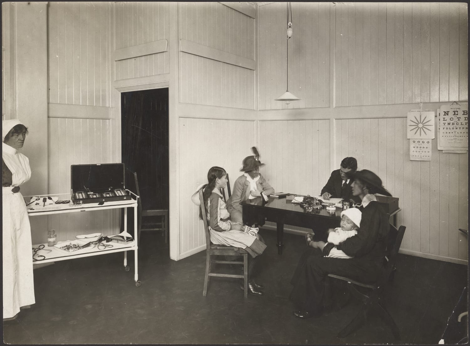 Photo of waiting room at the General Treatment Clinic for School Children, Sydney