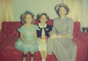 Photograph of Lucy Reyburn Rittgers and two of her daughters. All were effected by Rh factor