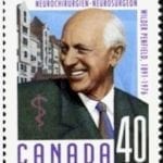 Wilder Penfield's image on a Canadian stamp