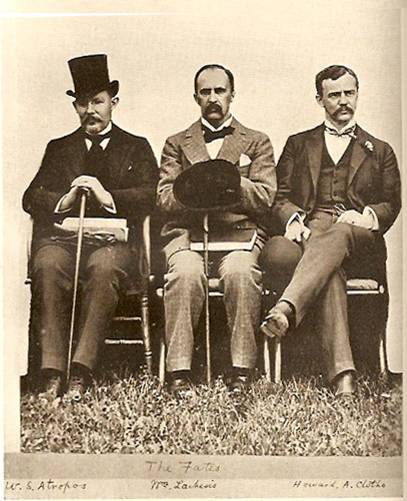 Dr. Howard Kelly seated with Dr. William Stewart Halsted and Dr. William Osler