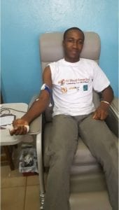 Blood donor in Cameroon