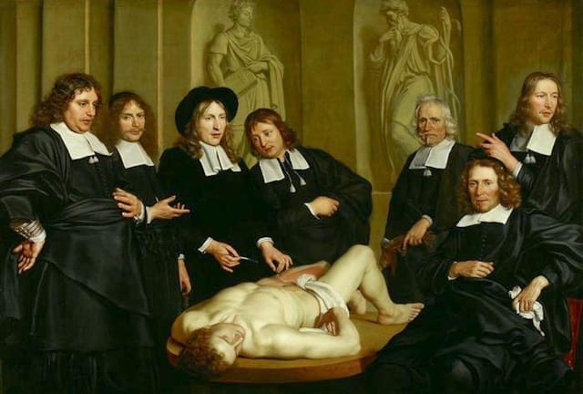 Painting Anatomy Lesson by Dr. F. Ruysch