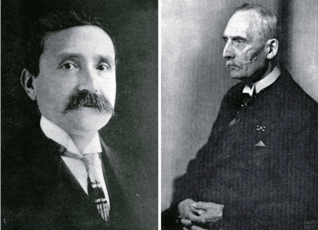 Photographs of Pierre Fredet (left) and Conrad Ramstedt (right).