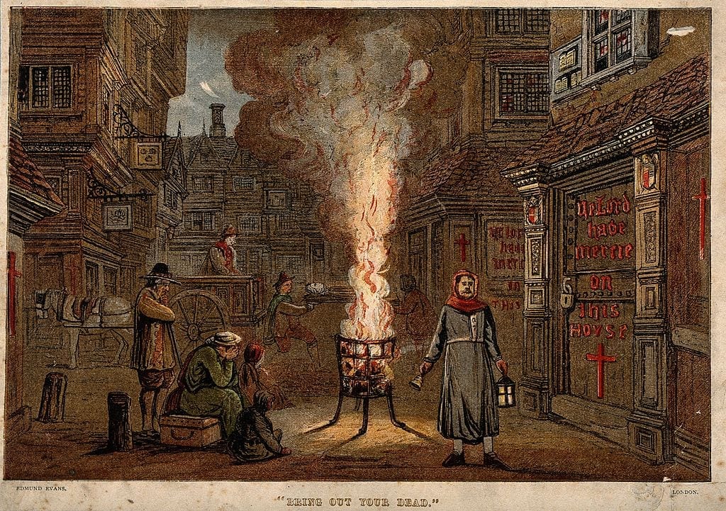 A street during the plague in London