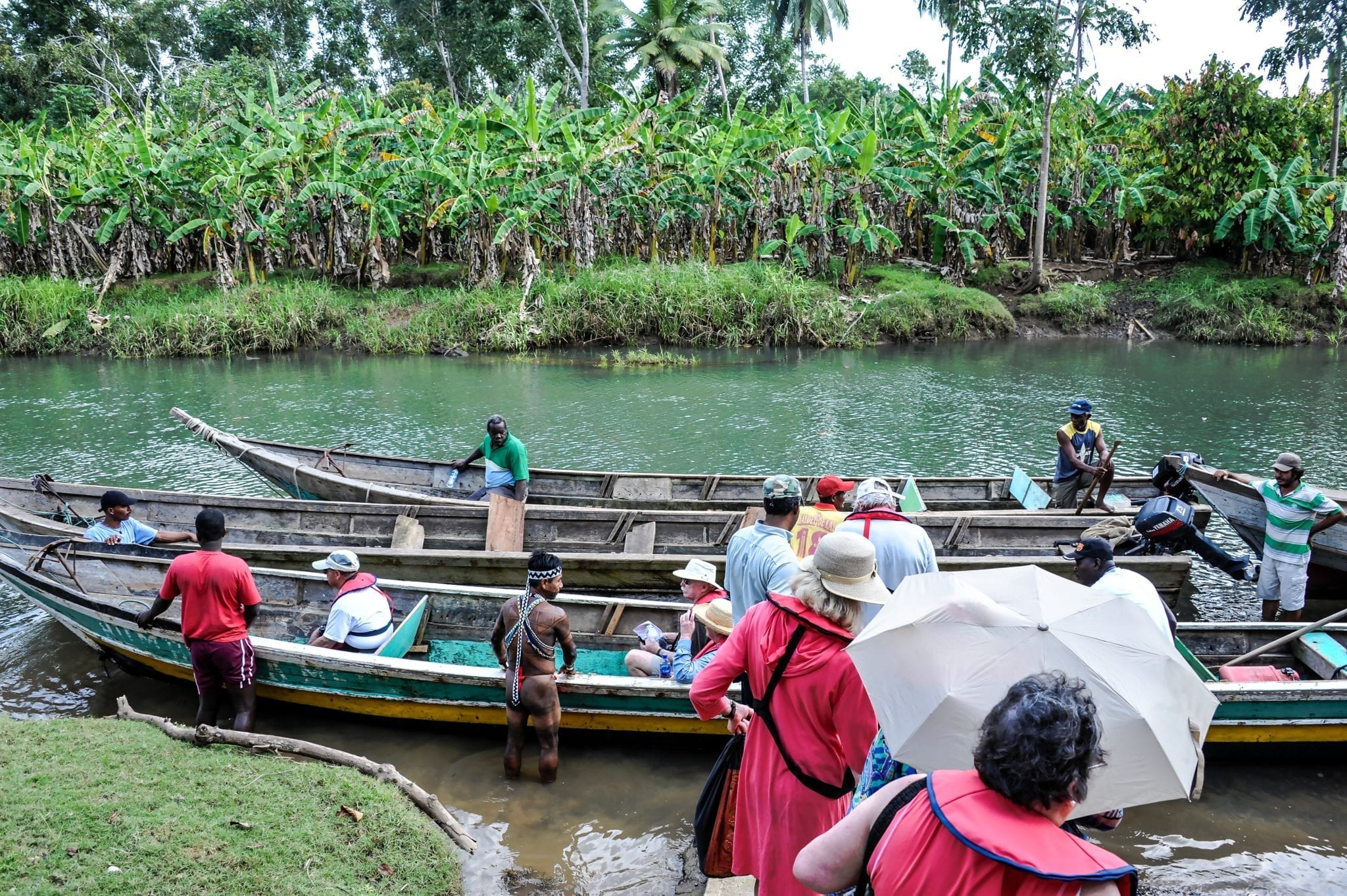 Canoes used by the Emberá tribe 