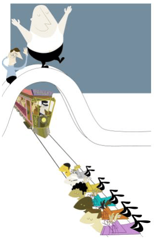 The bridge variation of the Trolley Problem