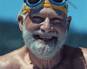 Oliver Sacks swimming