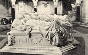 Marble grave of Kaiser Friedrich III and his wife