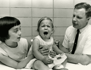 Children receiving a vaccine