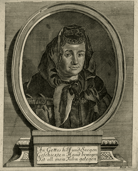 Portrait of Justine Siegemund by Georg Paul Busch 1690 1756 (circa
