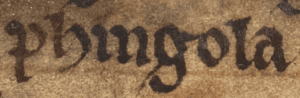 The name of Queen Phingola, wife of Godric's patron