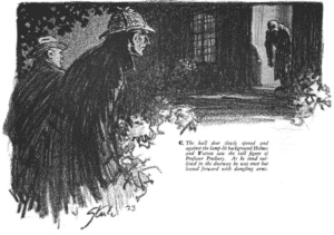 Illustration for Arthur Conan Doyle's Sherlock Holmes story "The Adventure of the Creeping Man"