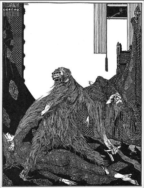Illustration of Poe's story "The Murders in the Rue Morgue"