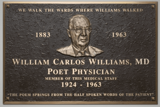 Plaque honoring William Carlos Williams