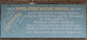 Memorial of military hospital where Elizabeth Garrett Anderson's daughter worked