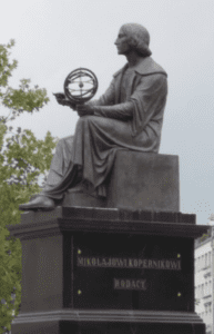 statue of Nicolaus Copernicus in Warsaw, Poland