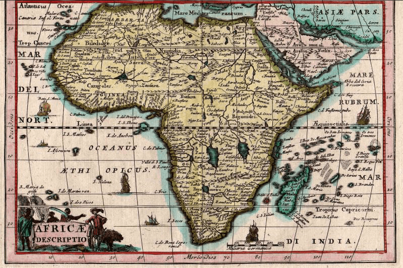 A dated map of Africa. Link to the Africa Section. 
