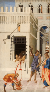 The Beheading of St. John the Baptist by Giovanni di Paolo, a "crime scene", if you will