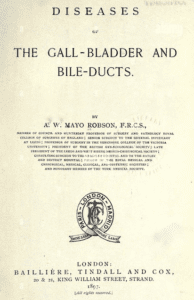 Title page of book by AW Mayo Robson, FRCS