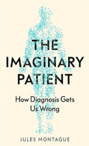 The imaginary patient is depicted by a translucent depiction of a standing person, with their form shown through blue dots.